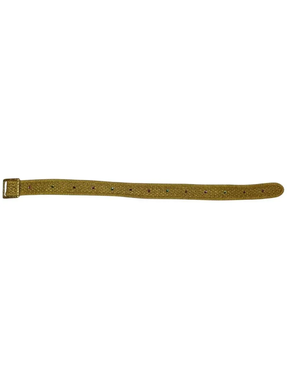 Vintage Golden Glam Crochet Belt Sparkly Gems